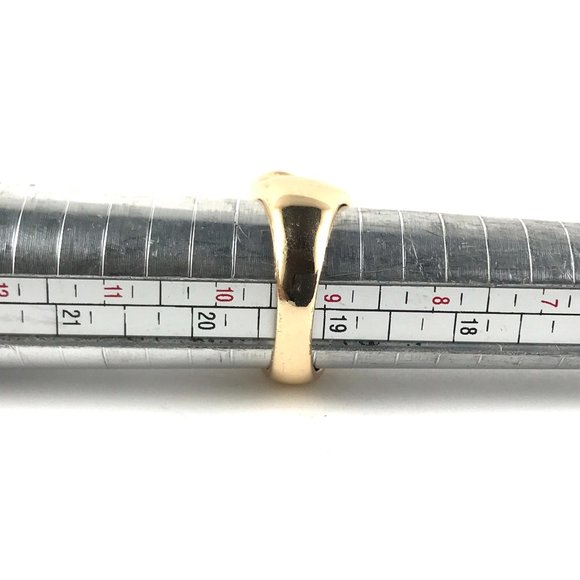 Black Enamel Heart Gold Tone CZ Ring Size 9.25 - Picture 4 of 4